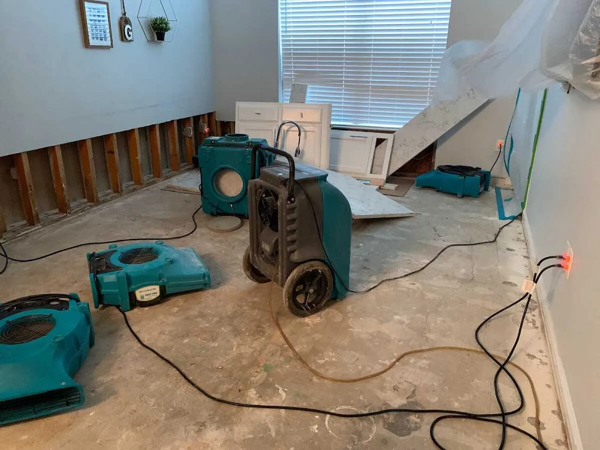 Dehumidifier in flood-cut room for Water Extraction & Removal in West Springfield Town